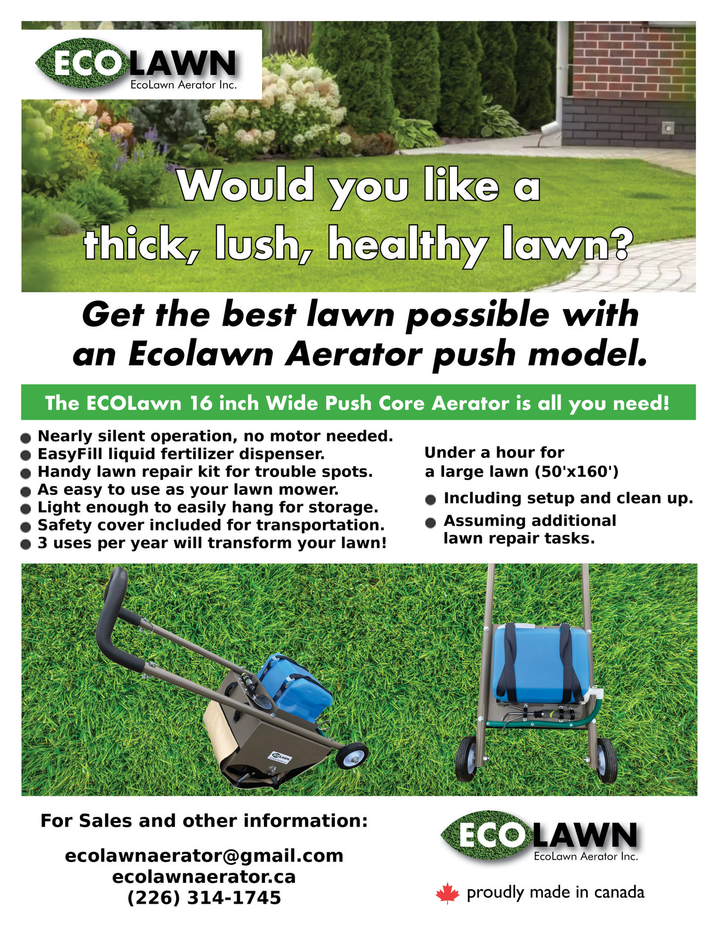 Large online lawn aerator